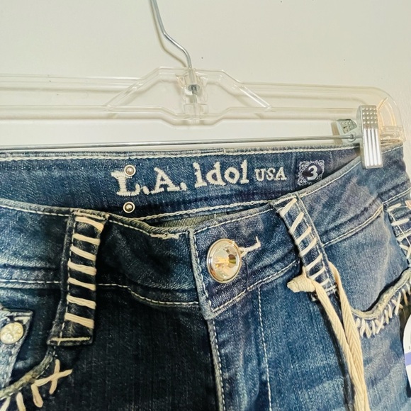 L.A. Idol Women's Skinny Jeans in Deep Blue - Picture 6 of 12